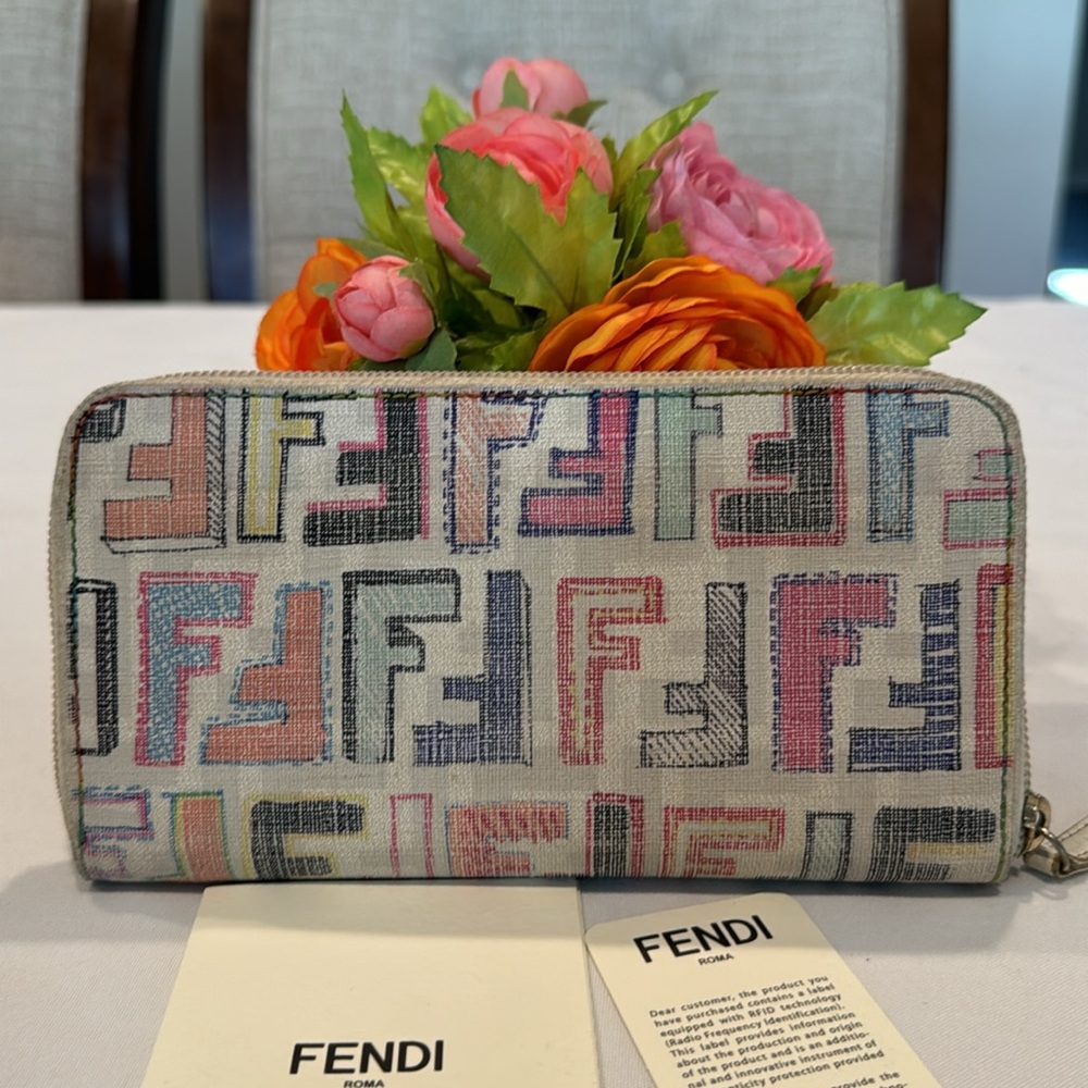 Authentic Fendi zippy wallet